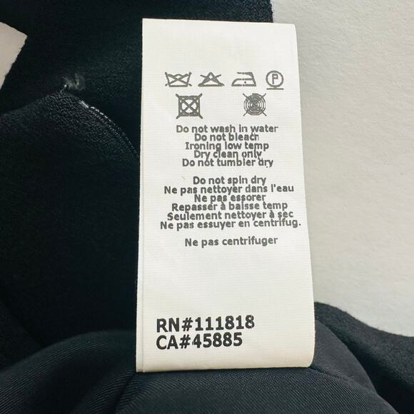 Michael Kors Collection Black Cream Crepe Pencil Dress Size 4 Cocktail Party - Picture 8 of 9